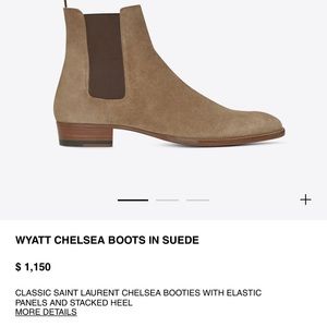 Saint Laurent Wyatt Chelsea Boots in Suede 43.5